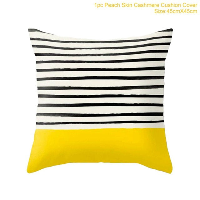 Home Car Sofa Simple Fashion Print Pillow Cover