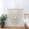 Room Decor Hand Woven Tapestry Wall Curtains With Bohemian Leaves