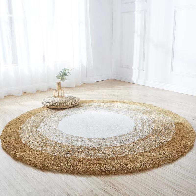 Round Living Room Carpet Shaggy Soft