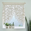 Room Decor Hand Woven Tapestry Wall Curtains With Bohemian Leaves