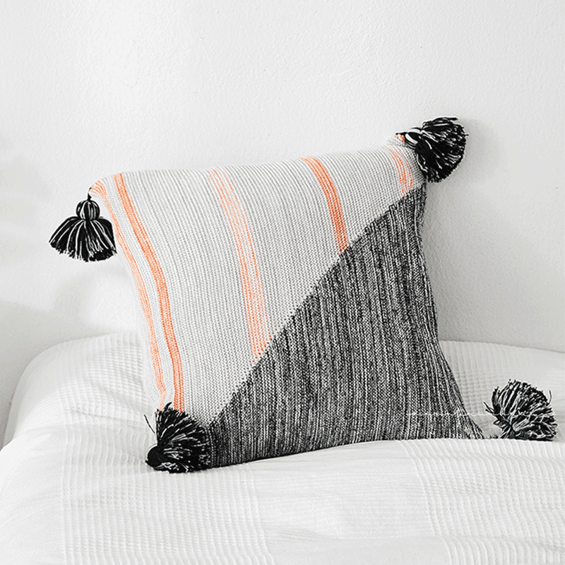 Black and white Moroccan style pillowcase