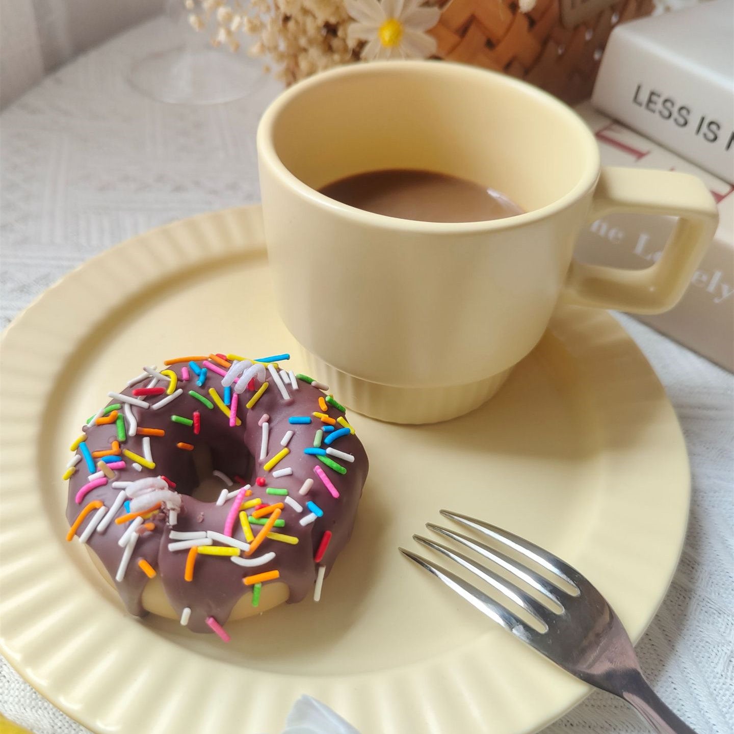 Doughnut Incense Candles Set Up Shooting Props