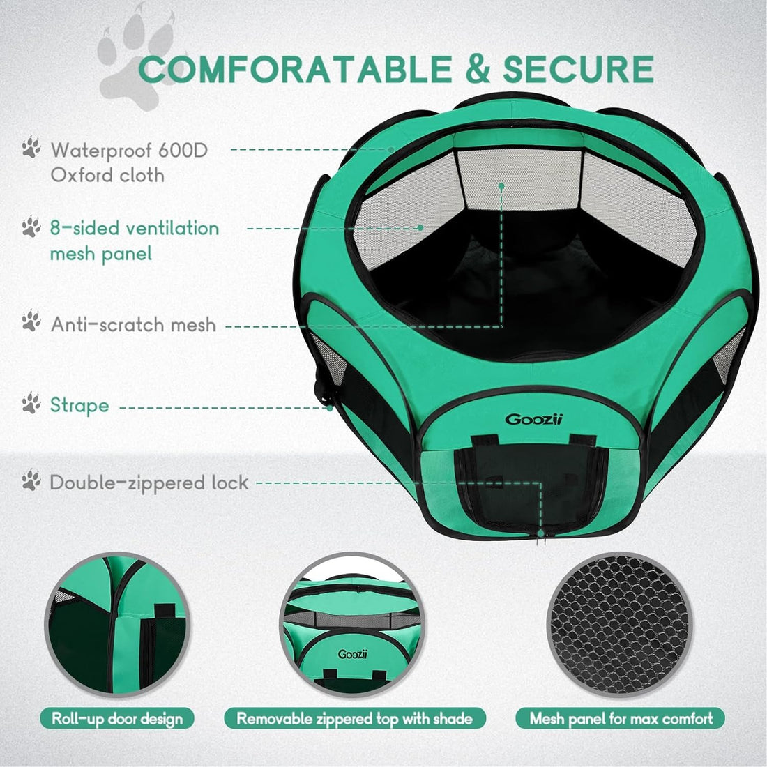 Goozii Foldable Pet Playpen