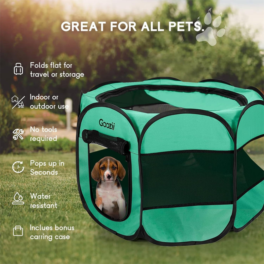 Goozii Foldable Pet Playpen