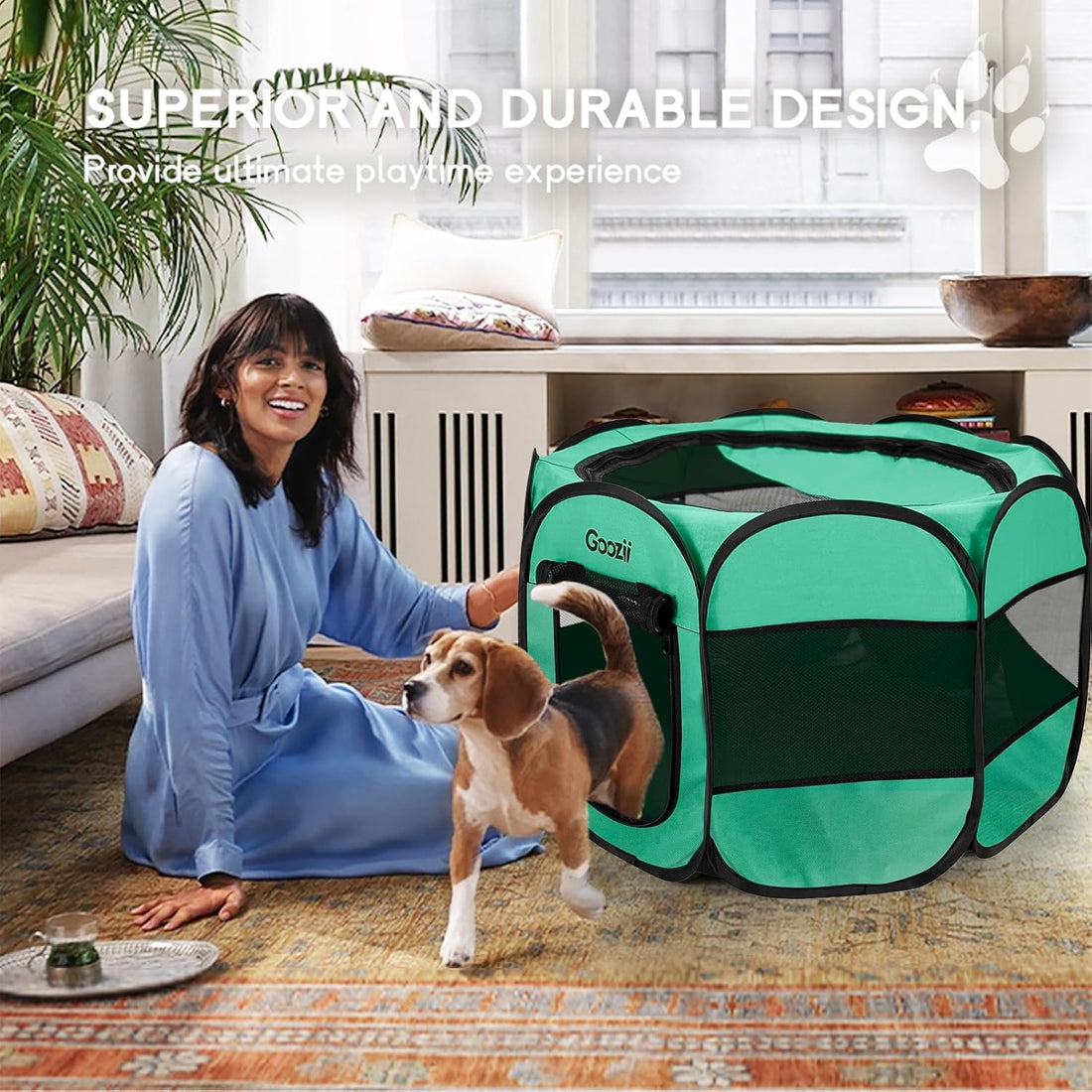 Goozii Foldable Pet Playpen